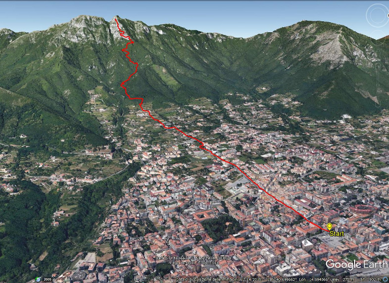 Cava dei Tirreni Percorso vertikal monte Finestra