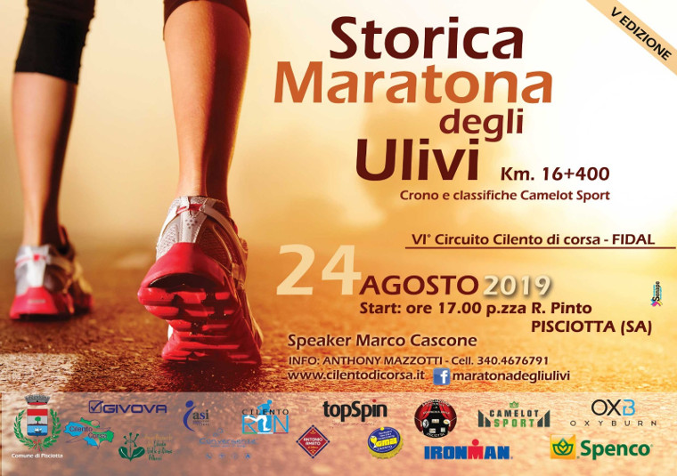 Storica maratona degli Ulivi 2019 gara di Pisciotta