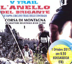 Roccasecca trail Anello del Brigante anno 2017