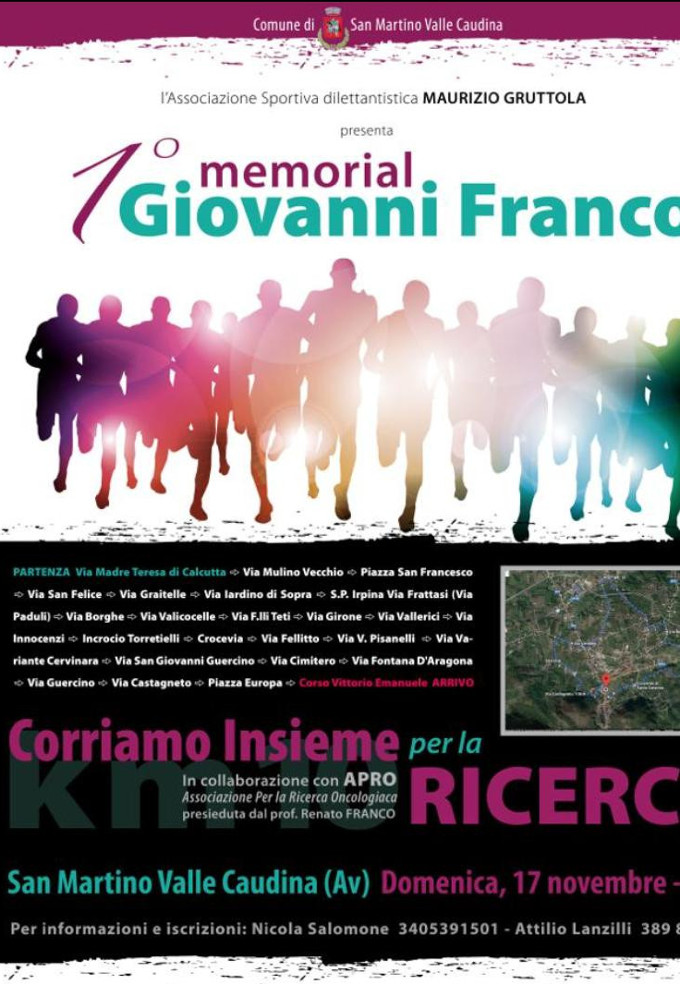 Corriamo insieme per la Ricerca 2019 gara di San Martino Valle Caudina