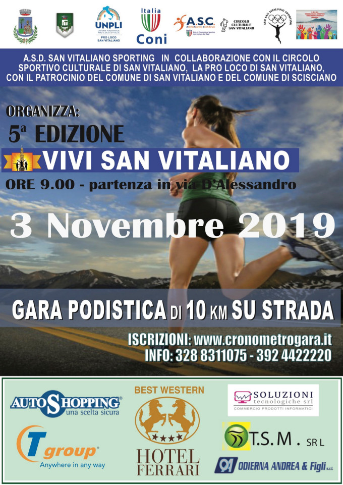 Vivi San Vitaliano 2019 gara podistica