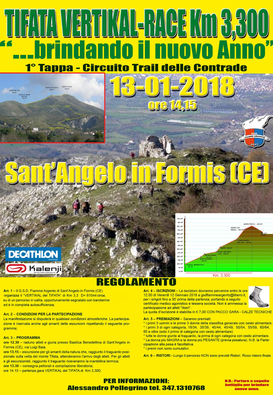 Trail Tifata Vertikal race 2018 Sant'Angelo in Formis