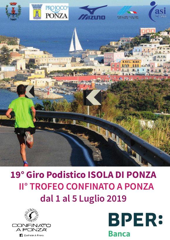 Giro podistico a tappe di Ponza 2019 volantino