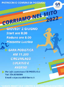 Corriamo nel Mito gara pozzuoli 2022