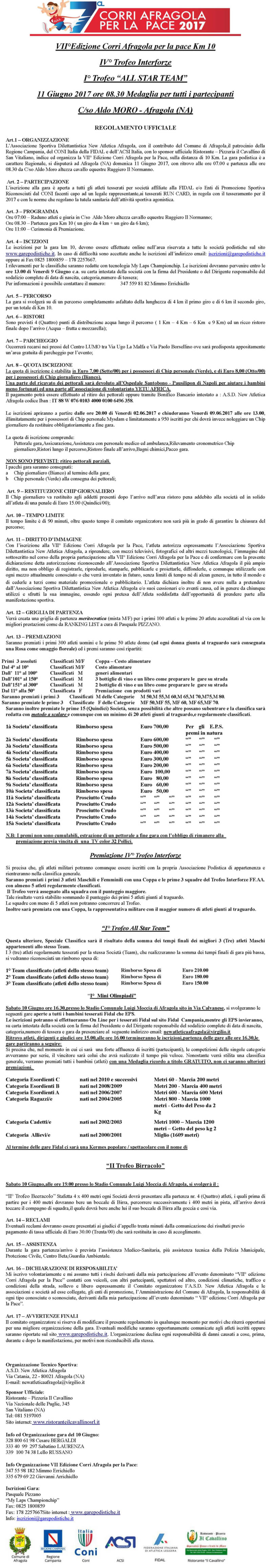 Afragola gara podistica 2017