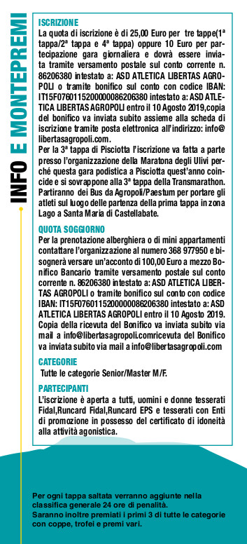 TransMarathon 2019 info e iscrizione