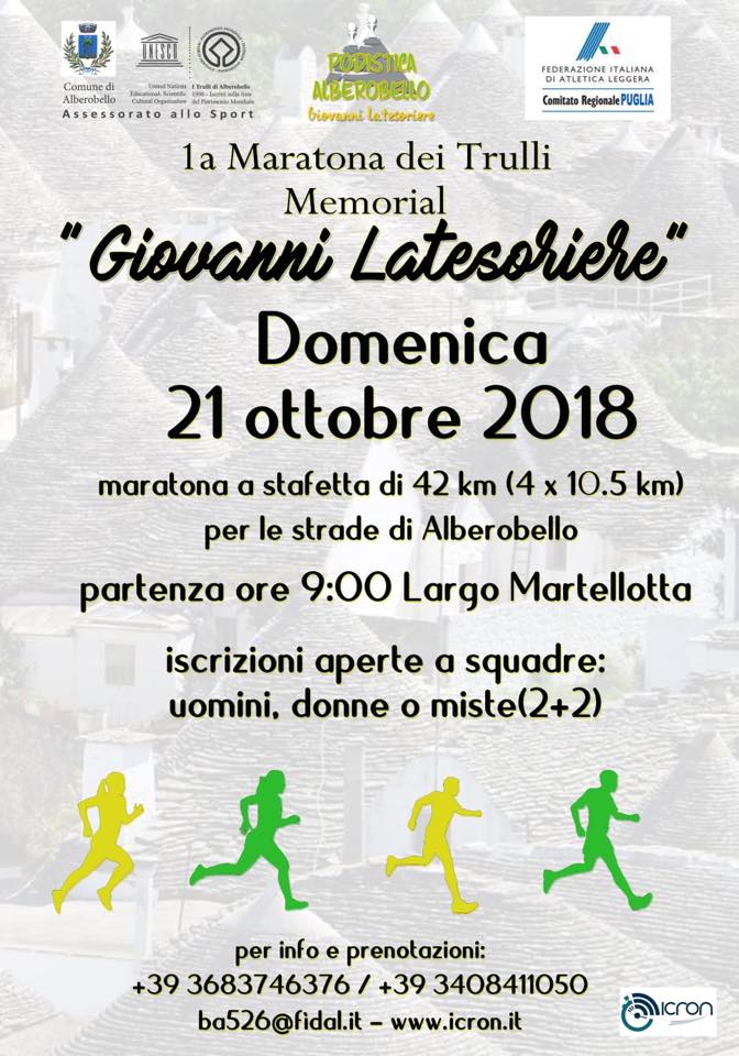 Maratona dei Trulli a staffetta 2018