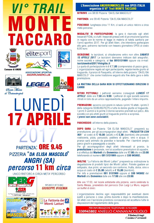 Trail Monte Taccaro 2017