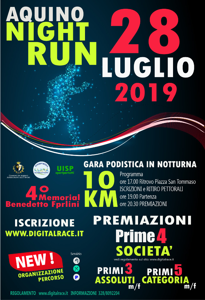 Aquino night run 2019 memorial Forlini
