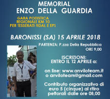 Baronissi gara podistica memorial Della-Guardia 2018