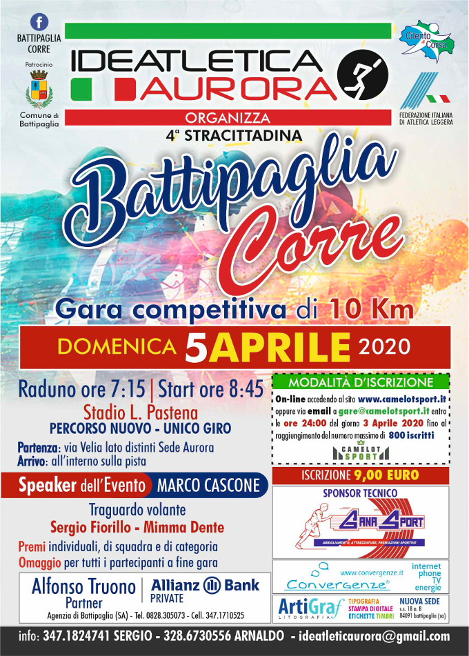 Battipaglia Corre 2020 gara podistica
