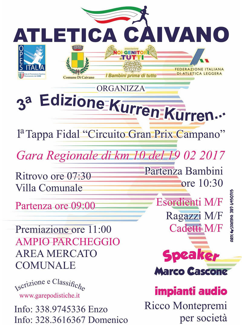 Caivano gara podistica Kurren Kurren anno 2017