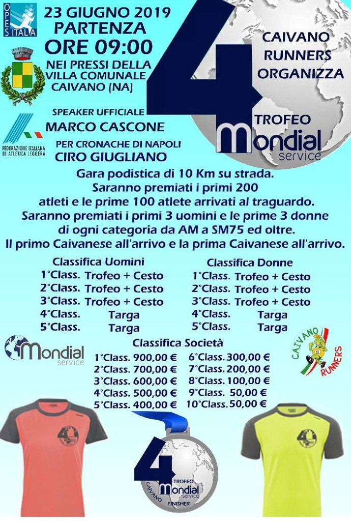 Trofeo Mondial Service 2019 gara di Caivano