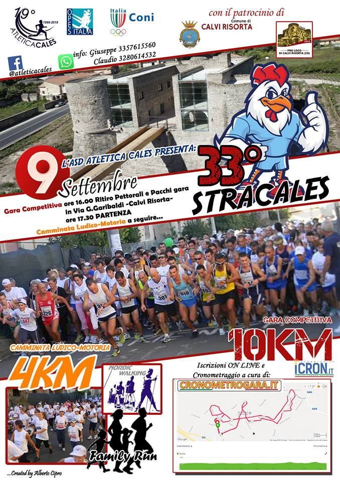 Stracales 2018 gara podistica di Calvi Risorta