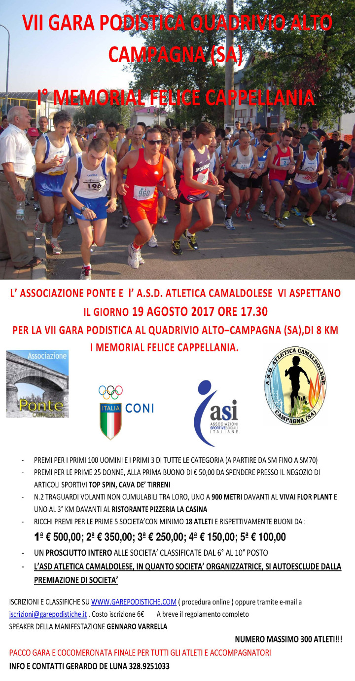 Campagna gara podistica 2017