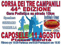 Corsa dei Tre Campanili 2019 gara podistica di Caposele