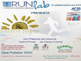 Albanova Running 2019 gara podistica di Casal di Principe