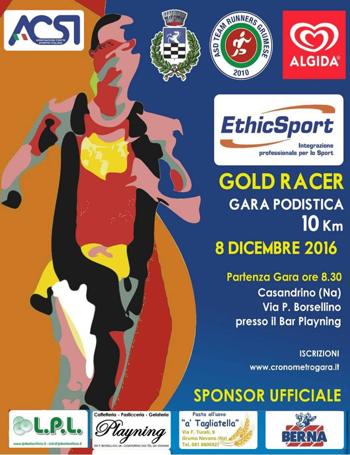 CASANDRINO gara podistica Gold Racer 2016