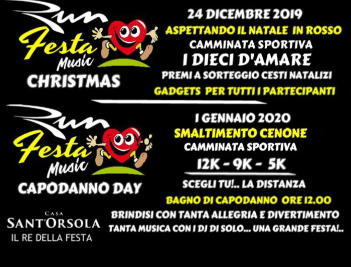 Run Festa Music Christmas 2019 camminata sportiva Castellammare di Stabia