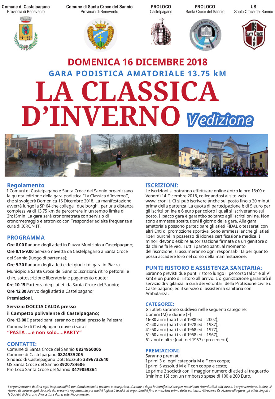 La classica d'inverno 2018 Castelpagano