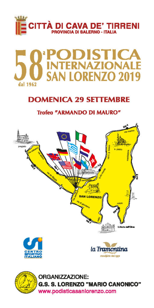 Podistica Internazionale San Lorenzo 2019 gara di Cava dei Tirreni