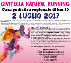 Civitella gara podistica 2017 anno
