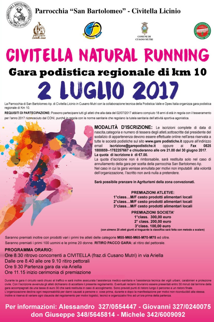 Civitella gara podistica 2017