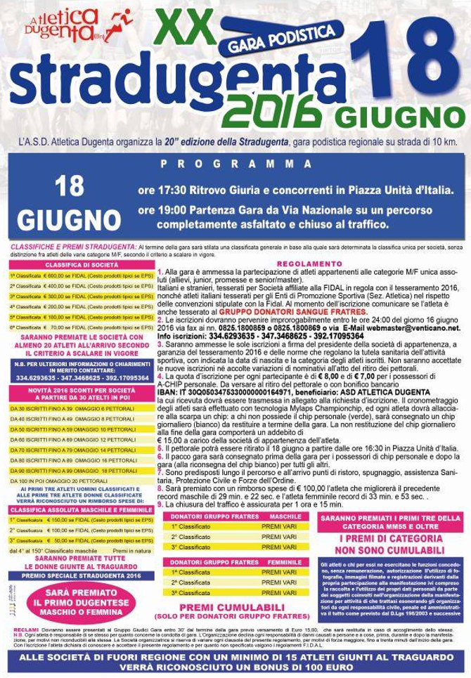 Benevento Regolamento Stradugenta 2016