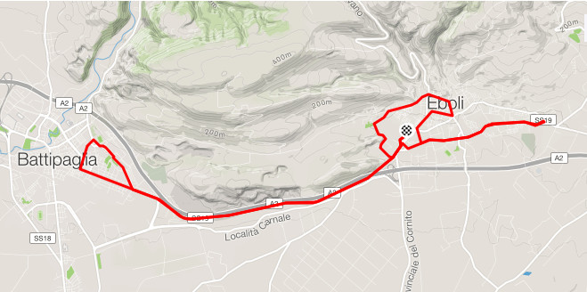 Percorso Eboli Battipaglia 2019 mezzamaratona