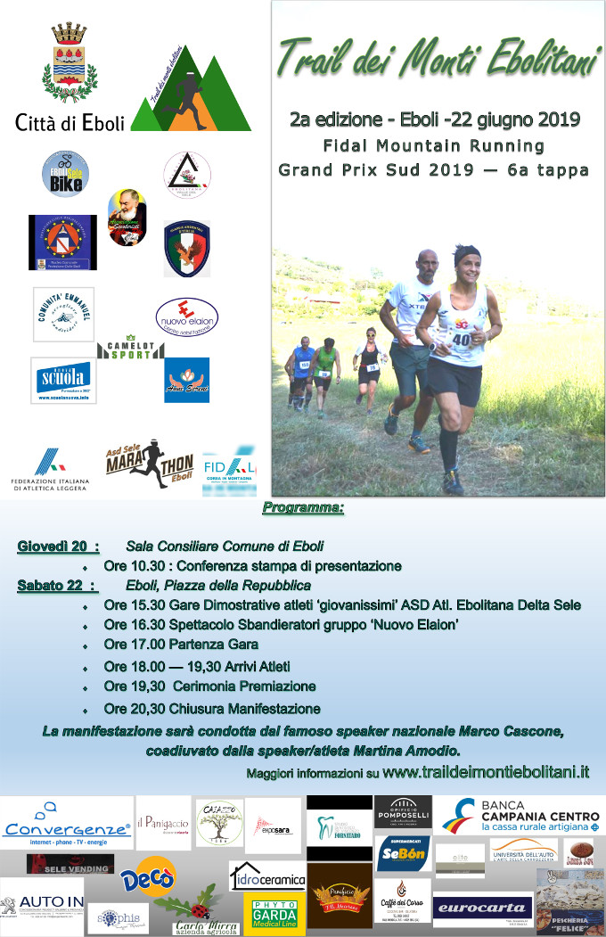 Trail dei Monti ebolitani 2019 gara di Eboli