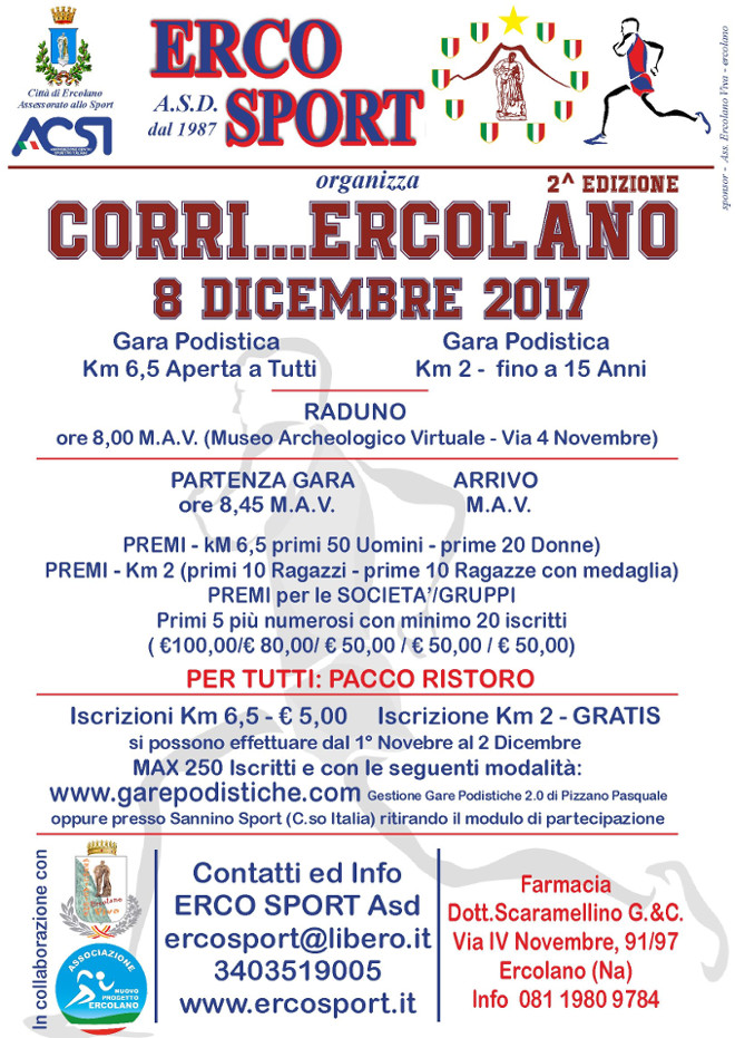 Ercolano Gara podistica Corri Ercolano 2017