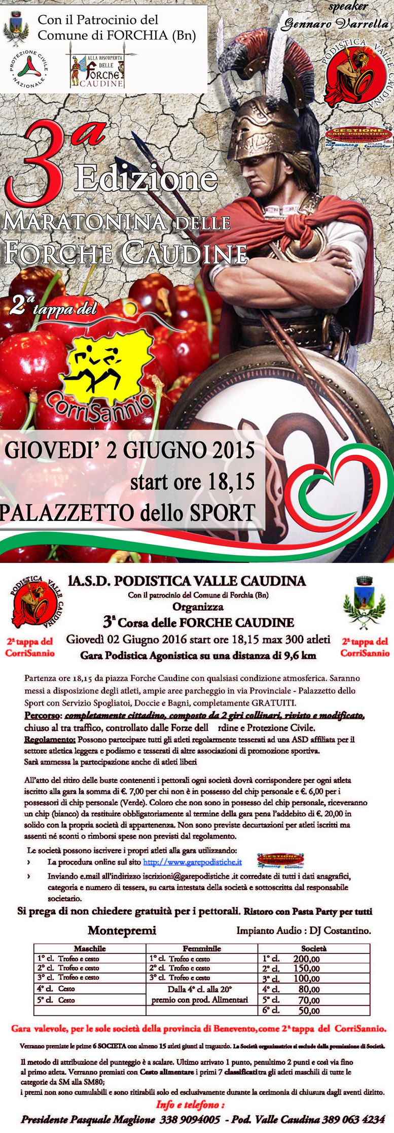 Forche Caudine gara podistica 2016