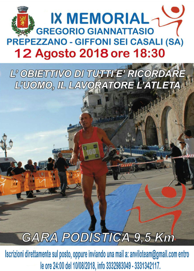 Memorial Gregorio Giannattasio 2018 Giffoni Sei Casali
