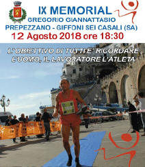 Memorial Gregorio Giannattasio 2018 Giffoni Sei Casali