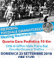 Memorial Pasquale Giannattasio 2018 gara_podistica Giffoni Valle_Piana