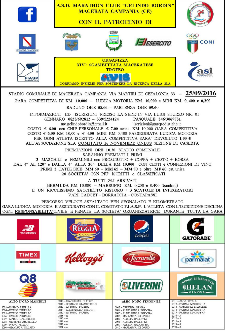 Macerata Campania sgambettata 2016
