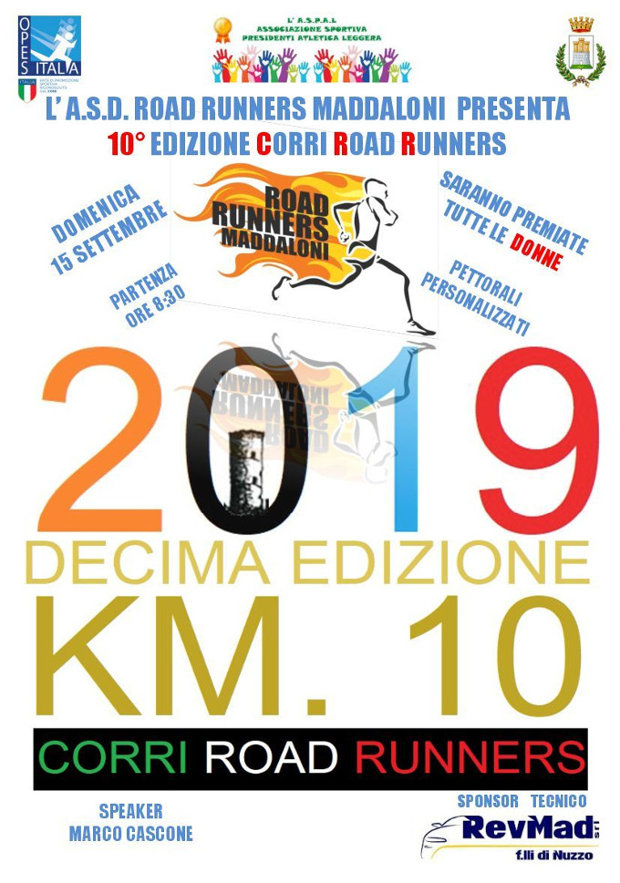 Corri Road Runners 2019 gara di Maddaloni