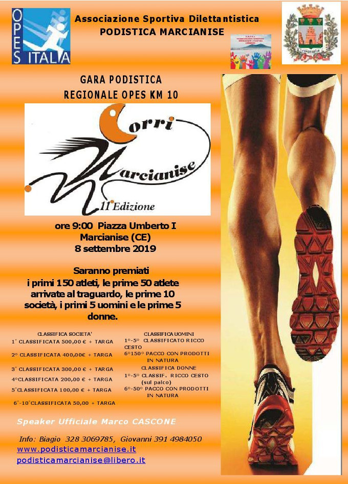 Corri Marcianise 2019 gara poditica
