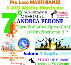 Marcianise gara podistica Memorial Ferone 2018