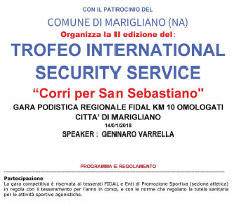 Marigliano gara podistica Trofeo Security service 2018