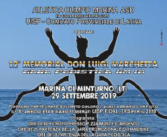 Memorial Don Luigi Marchetta 2019 gara podistica di Marina di Minturno