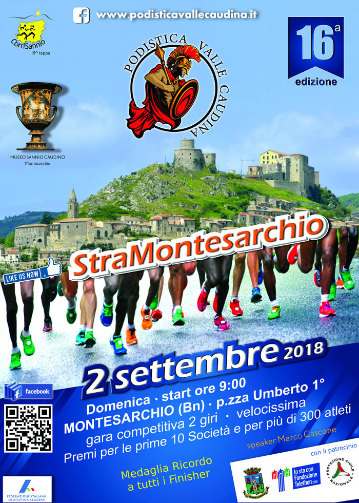StraMontesarchio 2018 gara podistica di Montesarchio