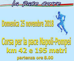 Napoli Pompei maratona della pace novembre 2018