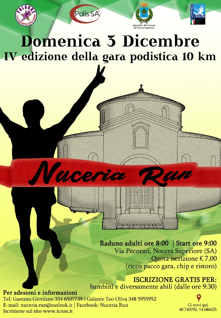 NOCERA Superiore gara podistica Nuceria 2017