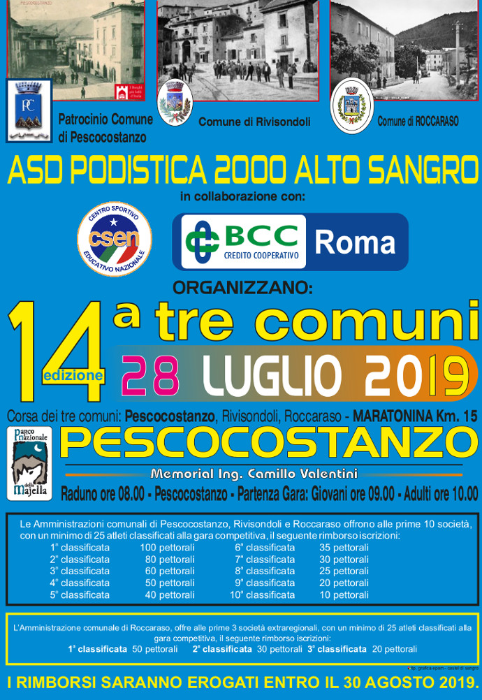 Tre Comuni 2019 gara Pescocostanzo Rivisondoli Roccaraso