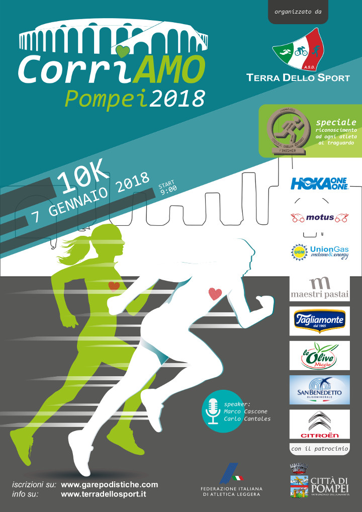 Pompei gara podistica CorriAMO Pompei 2018