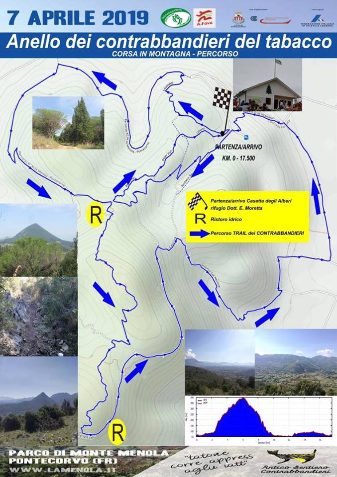 Percorso del Trail dei contrabbandieri di tabacco 2019