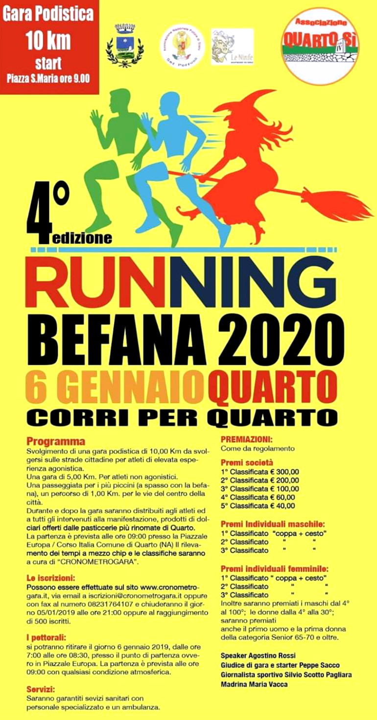 Befana Running Corri per Quarto 2019 gara