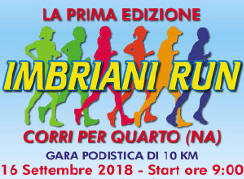 Imbriani Run 2018 gara podistica di Quarto
