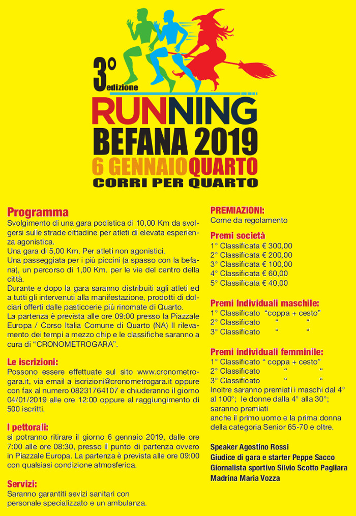 regolamento Trofeo dell'Epifania 2018 Quarto